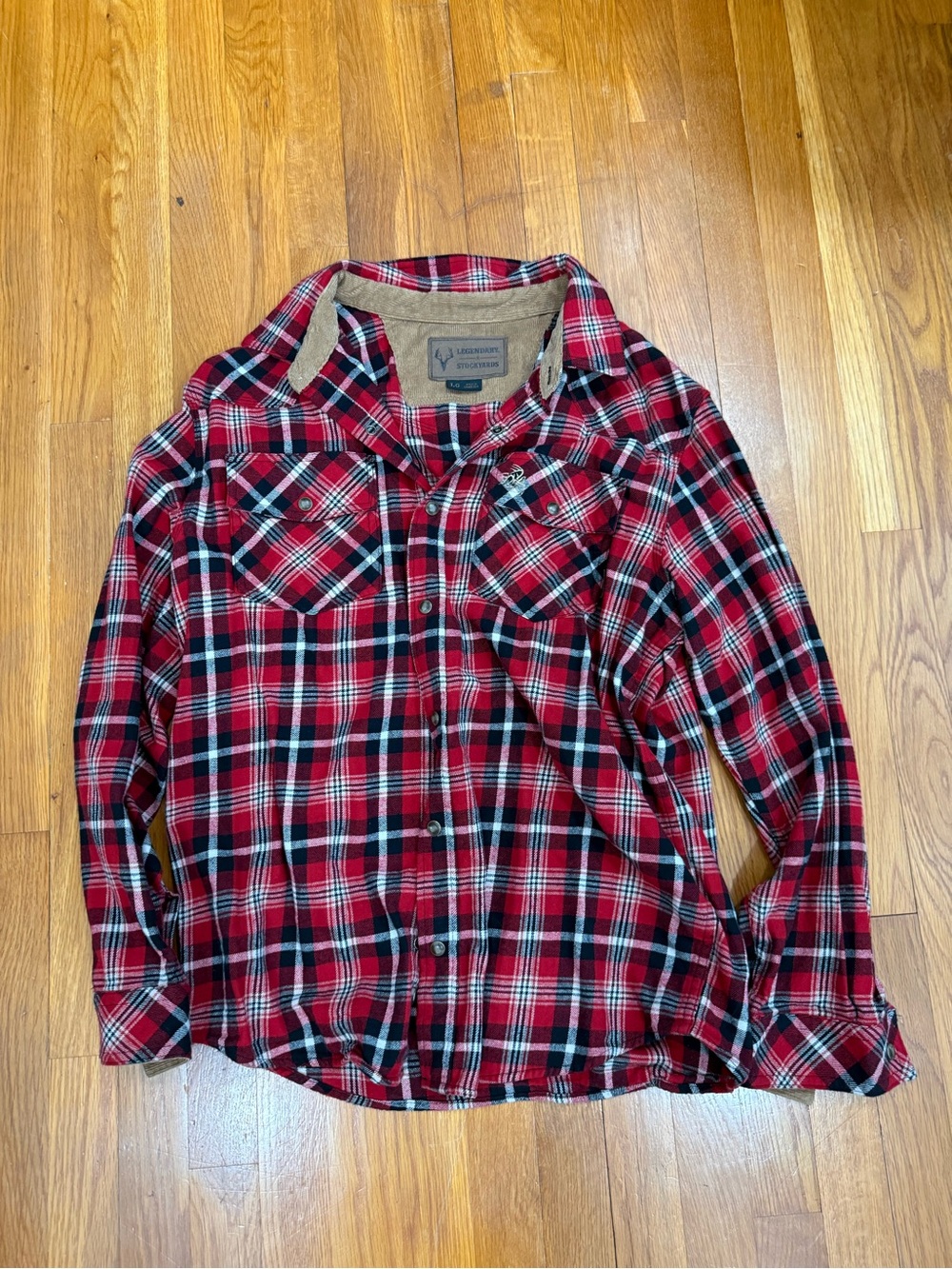 Legendary Whitetails Red and Black Plaid Button-Down Shirt